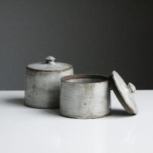 Stone Grey Lidded Canister Set
